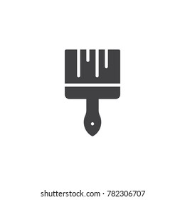 Paint brush icon vector, filled flat sign, solid pictogram isolated on white. Symbol, logo illustration.