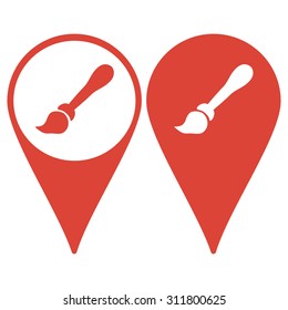 Paint brush icon vector. Flat design style eps 10