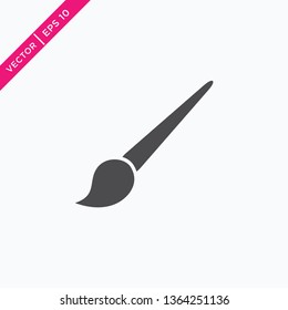 Paint Brush Icon, Vector in Glyph Style