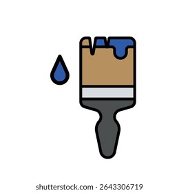 Paint brush icon. Vector illuatration.