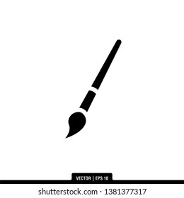 Paint Brush Icon Vector Illustration Logo Template

