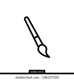 Paint Brush Icon Vector Illustration Logo Template
