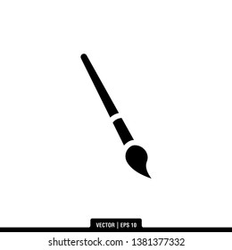 Paint Brush Icon Vector Illustration Logo Template
