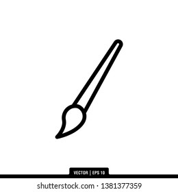 Paint Brush Icon Vector Illustration Logo Template

