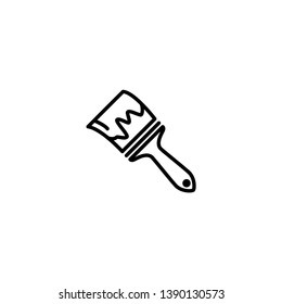 Paint Brush icon vector. Brush icon illustration. Art symbol. Flat design style on white background.