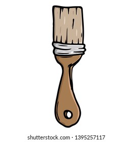 Paint brush icon. Vector illustration brush. Hand drawn brush for painting walls.