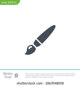 icono de pincel. Ilustración del vector EPS 10.