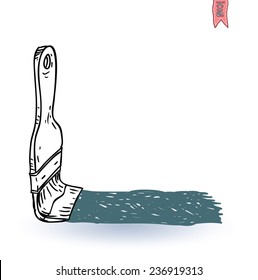  Paint brush icon, vector illustration