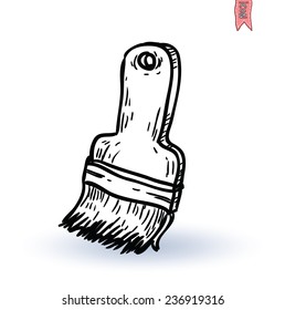  Paint brush icon, vector illustration