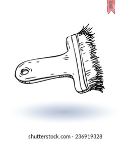  Paint brush icon, vector illustration