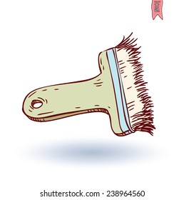 Paint brush icon, vector illustration