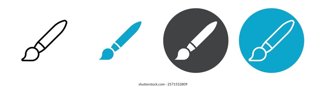 paint brush icon Vector illustration in black