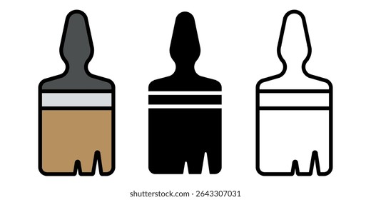 Icono de pincel de pintura. Ilustración vectorial.