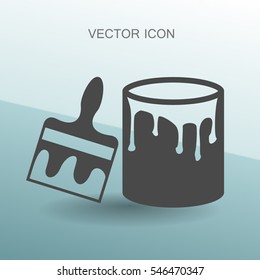 paint brush icon vector illustration