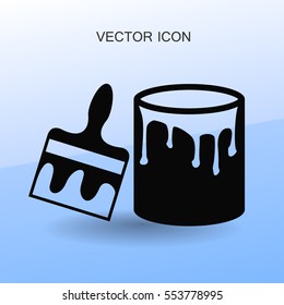 paint brush icon vector illustration