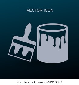ilustración vectorial de icono de pincel
