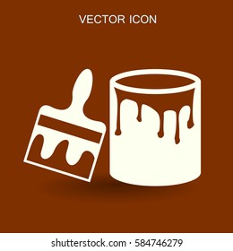 paint brush icon vector illustration