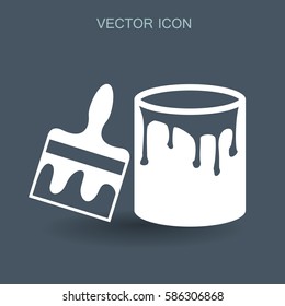 paint brush icon vector illustration