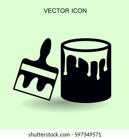 paint brush icon vector illustration