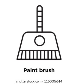 Paint brush icon vector isolated on white background, Paint brush transparent sign , sign and symbols in thin linear outline style