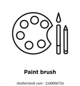 Paint brush icon vector isolated on white background, Paint brush transparent sign , sign and symbols in thin linear outline style