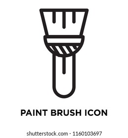 Paint brush icon vector isolated on white background, Paint brush transparent sign , line symbol or linear element design in outline style