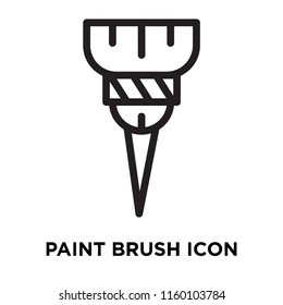 Paint Brush icon vector isolated on white background, Paint Brush transparent sign , line symbol or linear element design in outline style