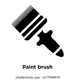Paint brush icon vector isolated on white background, logo concept of Paint brush sign on transparent background, filled black symbol