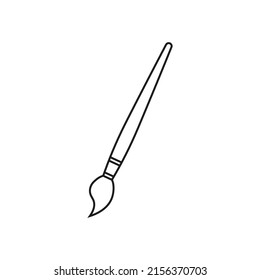 Paint brush icon. Vector. Line style.