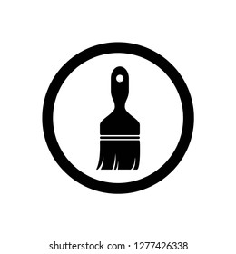 paint brush icon, vector on white background editable eps10