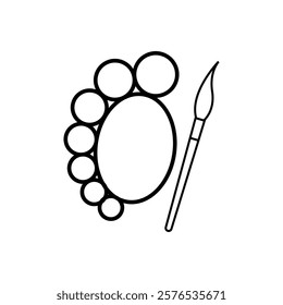 paint brush icon vector on white background