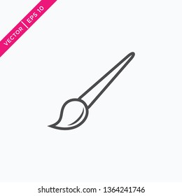 Paint Brush Icon, Vector in Outline Style