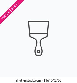 Paint Brush Icon, Vector in Outline Style