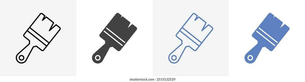 paint brush icon vector set use for web ui or app