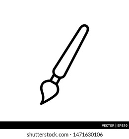 Paint brush icon, vector sign, pictogram isolated on white. Symbol, vector logo illuastration template. EPS 10
