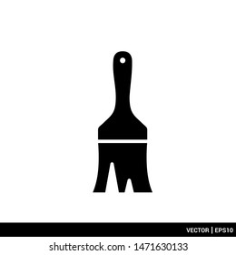 Paint brush icon, vector sign, pictogram isolated on white. Symbol, vector logo illuastration template. EPS 10