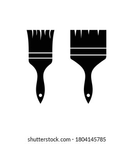 paint brush icon vector symbol isolated illustration white background