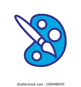 paint brush icon vector trendy design