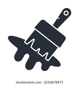 paint brush icon. vector.Editable stroke.linear style sign for use web design,logo.Symbol illustration.