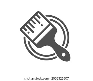 Paint brush icon. Wall paintbrush sign. Creative drawing art symbol. Classic flat style. Quality design element. Simple brush icon. Vector