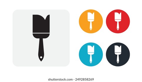Icono de pincel de pintura para Web y móvil