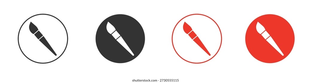 Icono de pincel de pintura. Diseño de Vector de Web