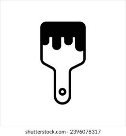  Paint Brush  icon with white background vector

