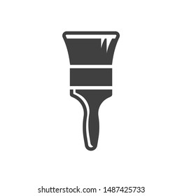 Paint brush icon. Wide brush. Vector on a white background.