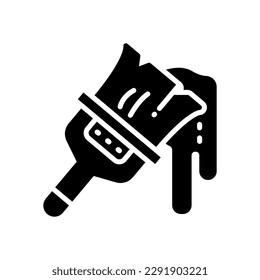icono de pincel para su sitio web, móvil, presentación y diseño de logotipo.