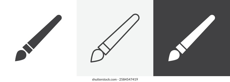 Paint brush icons graphics pack vectors.