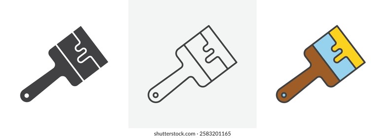 Paint brush icons pack for website designs