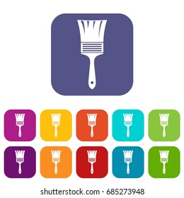 Paint brush icons set
