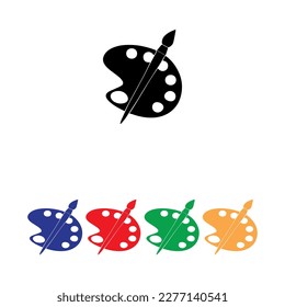 paint brush icons set isolated on background,best choice for your awesome project