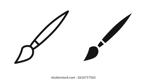 Paint brush icons set for website design